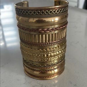 Gold and Bronze Cuff Bracelet